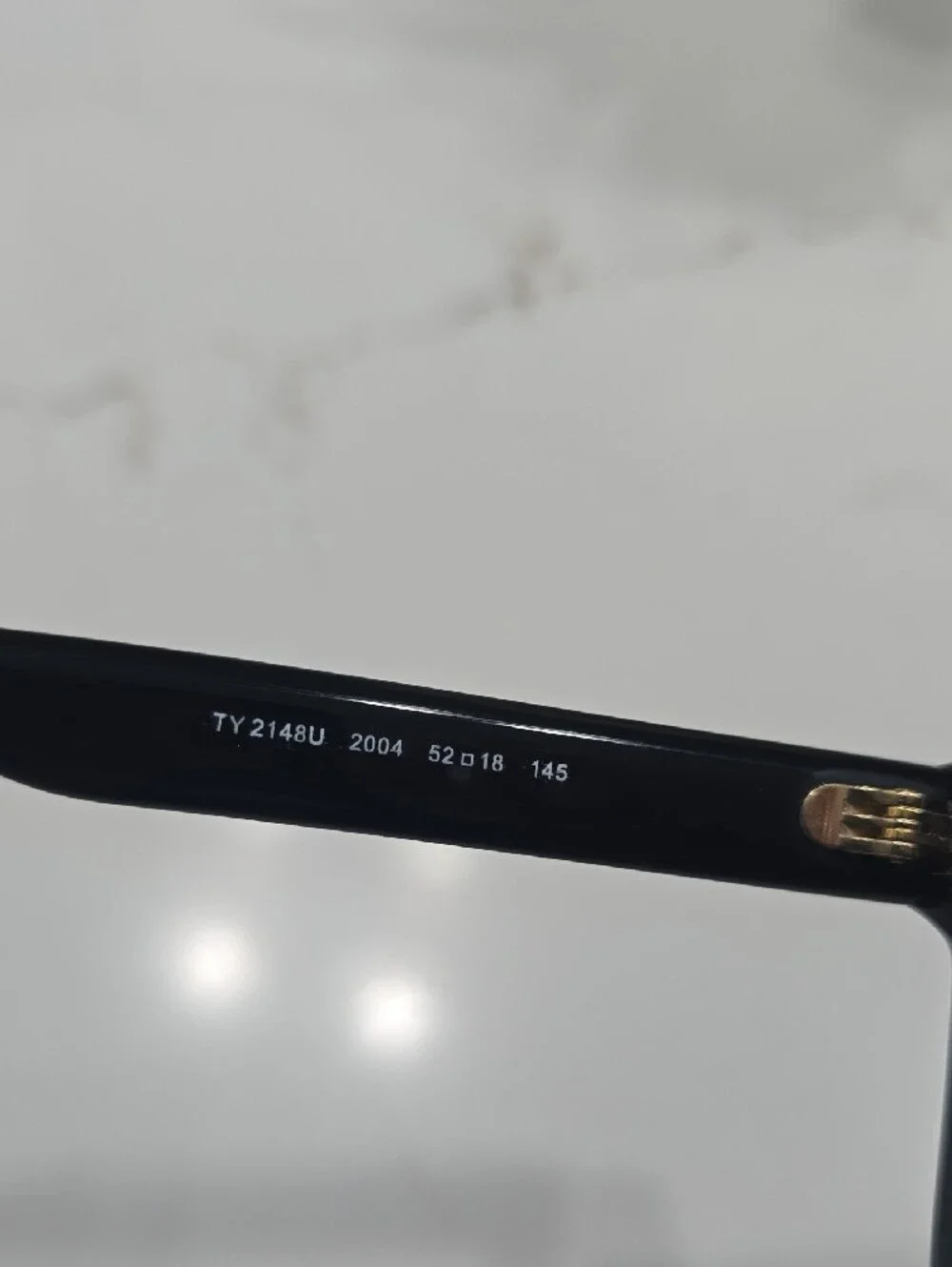 Tory Burch Black Square Optical Glasses with Tan Logo Case